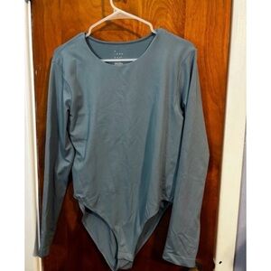 Blue Long Sleeve Body Suit
